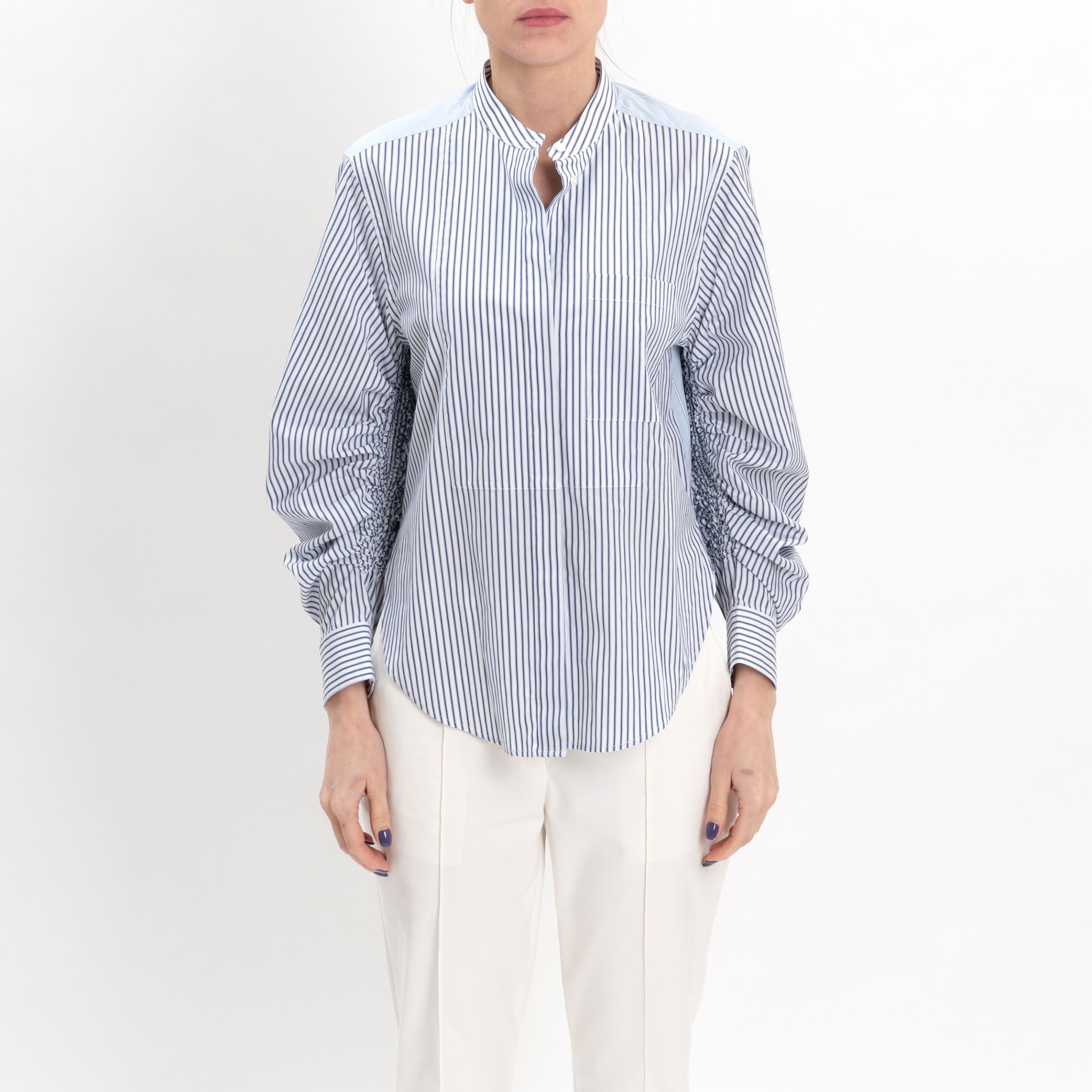 Рубашка 3.1 Phillip Lim бело-синяя