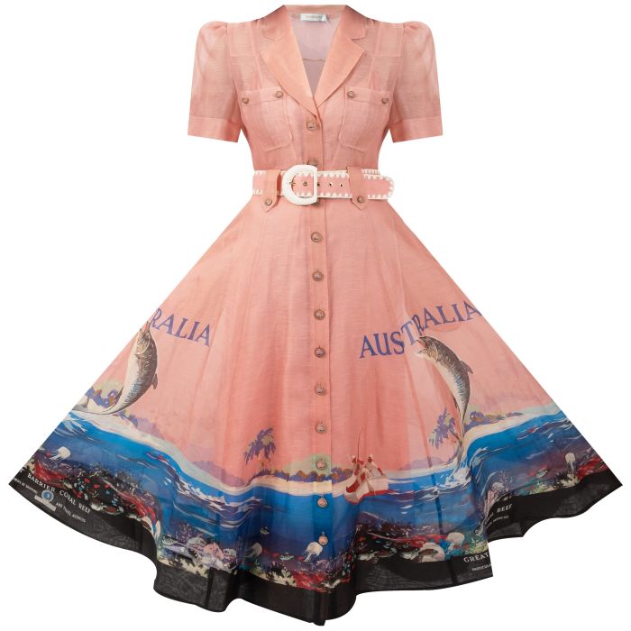 Платье длинное Zimmermann розовое
