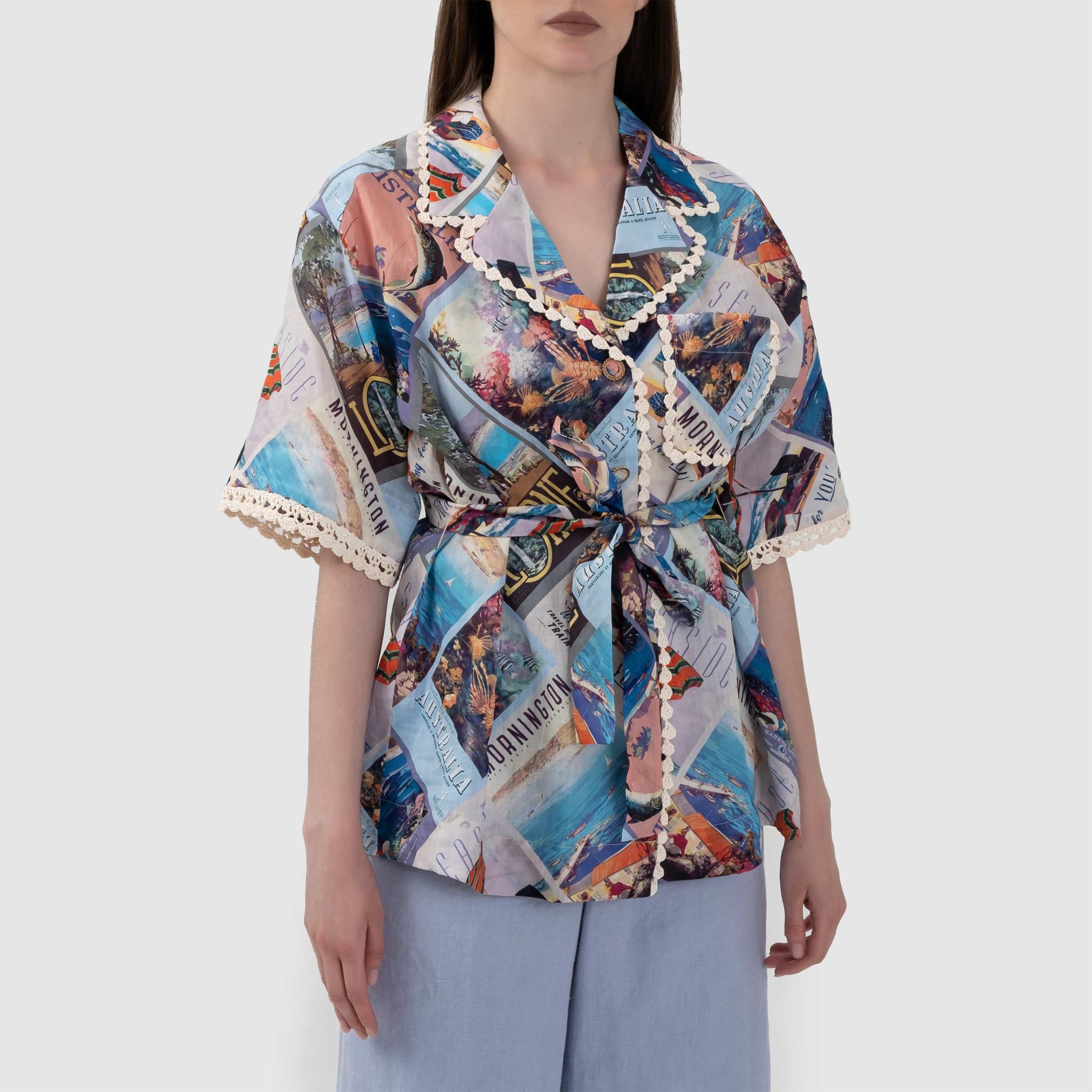 Рубашка с короткими рукавами Zimmermann разноцветная