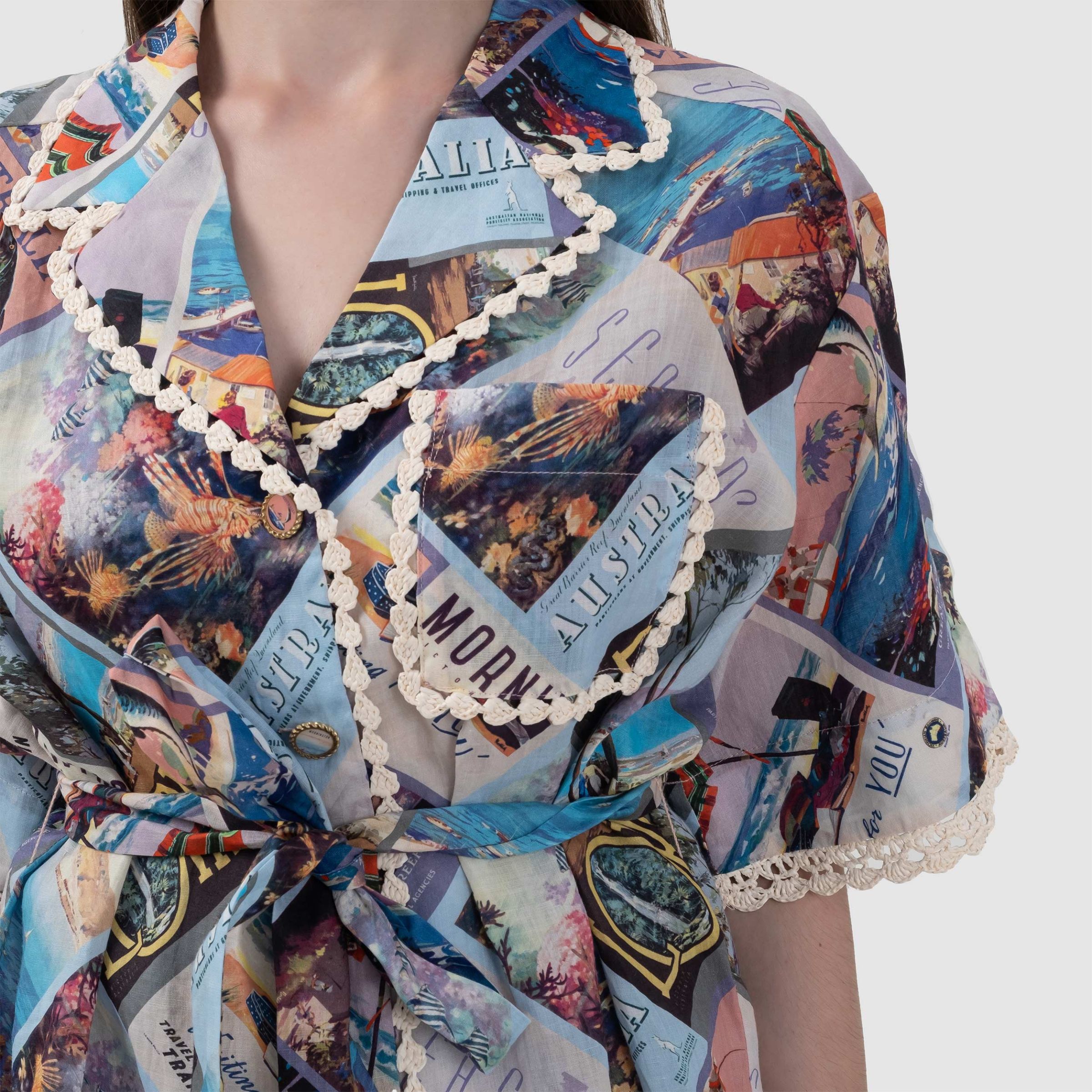 Рубашка с короткими рукавами Zimmermann разноцветная