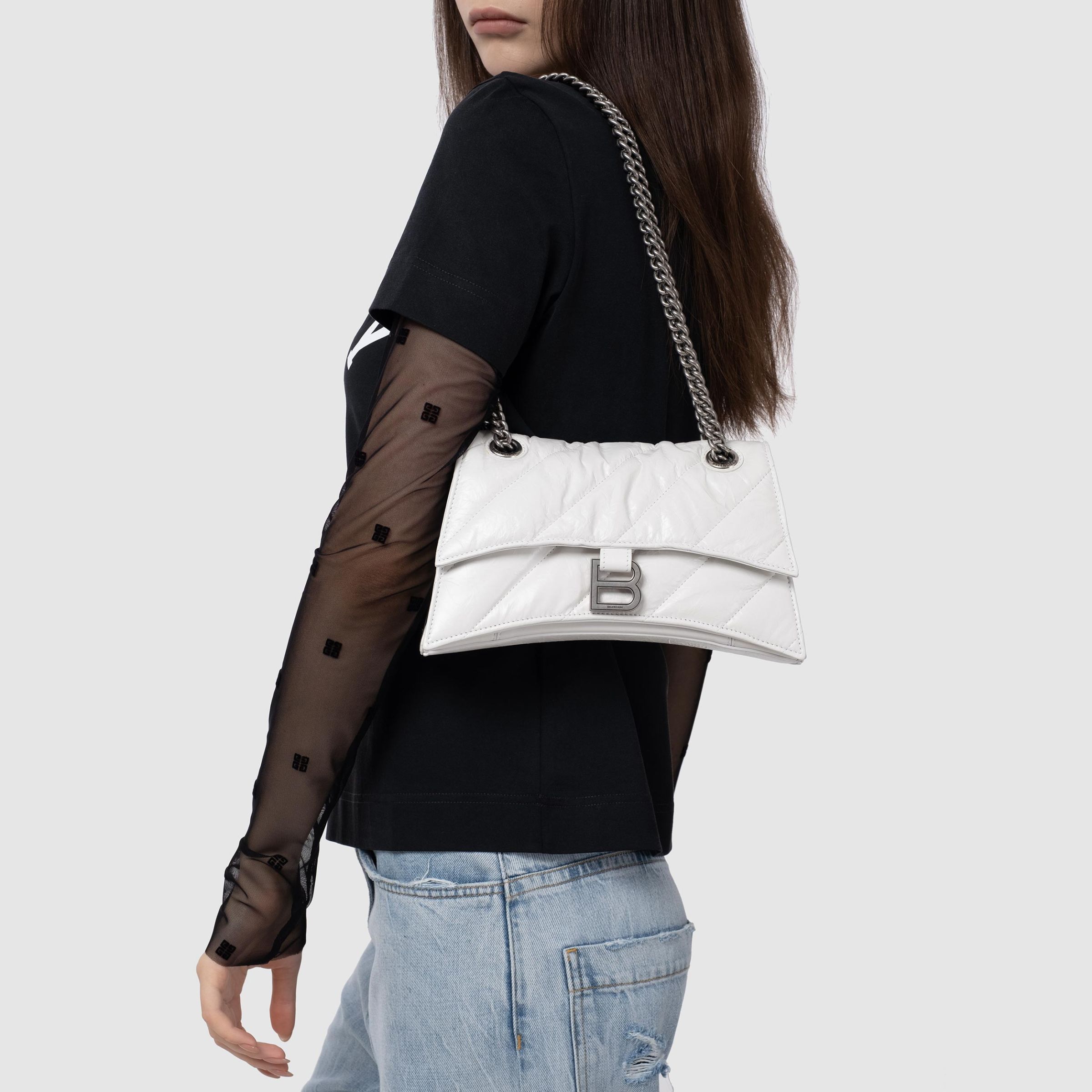 Сумка Balenciaga Crush белая