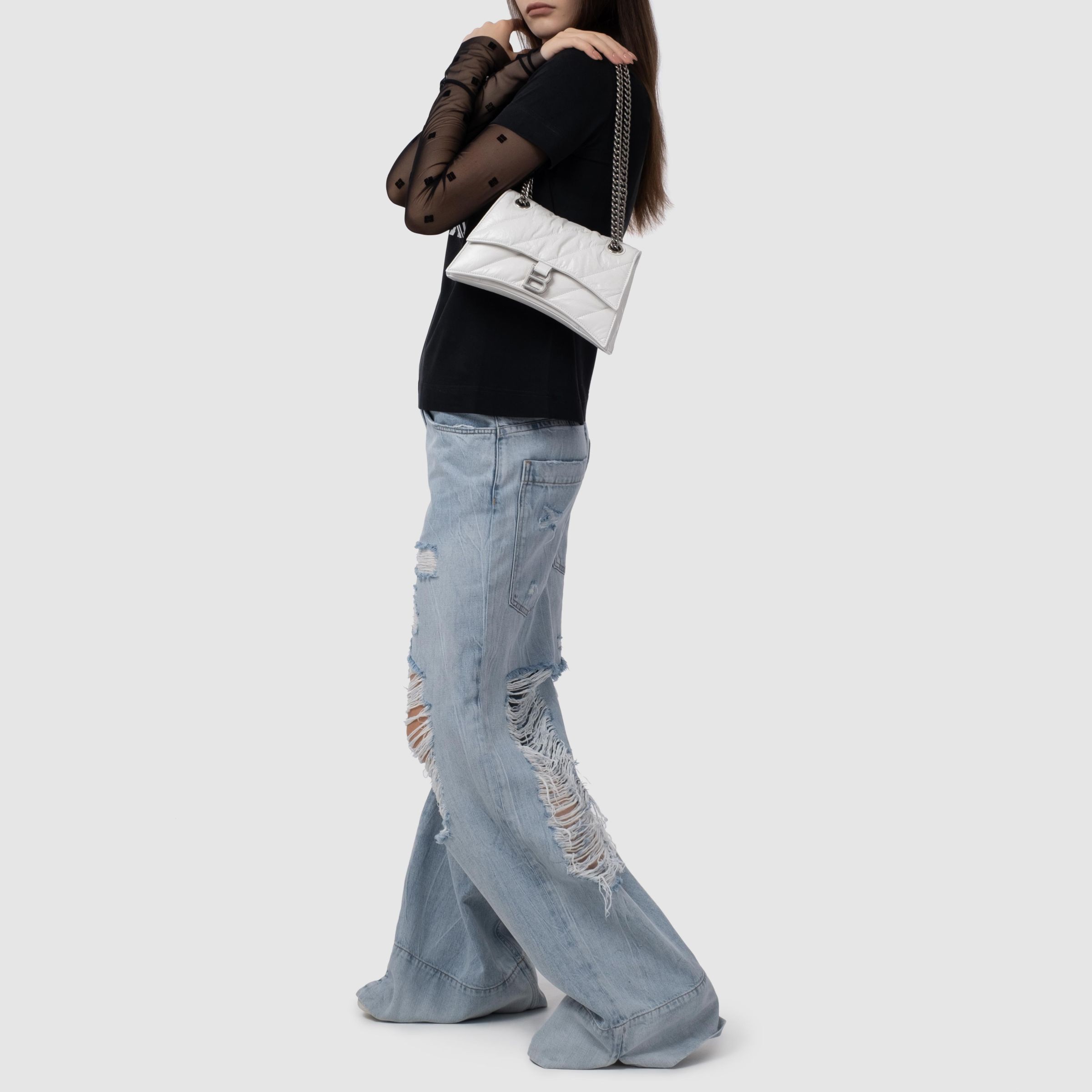 Сумка Balenciaga Crush белая
