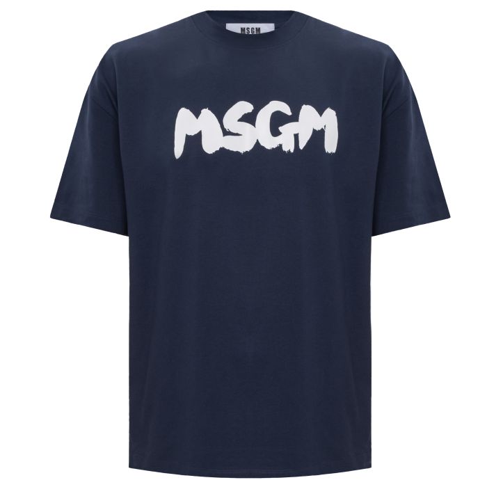 Футболка MSGM темно-синяя