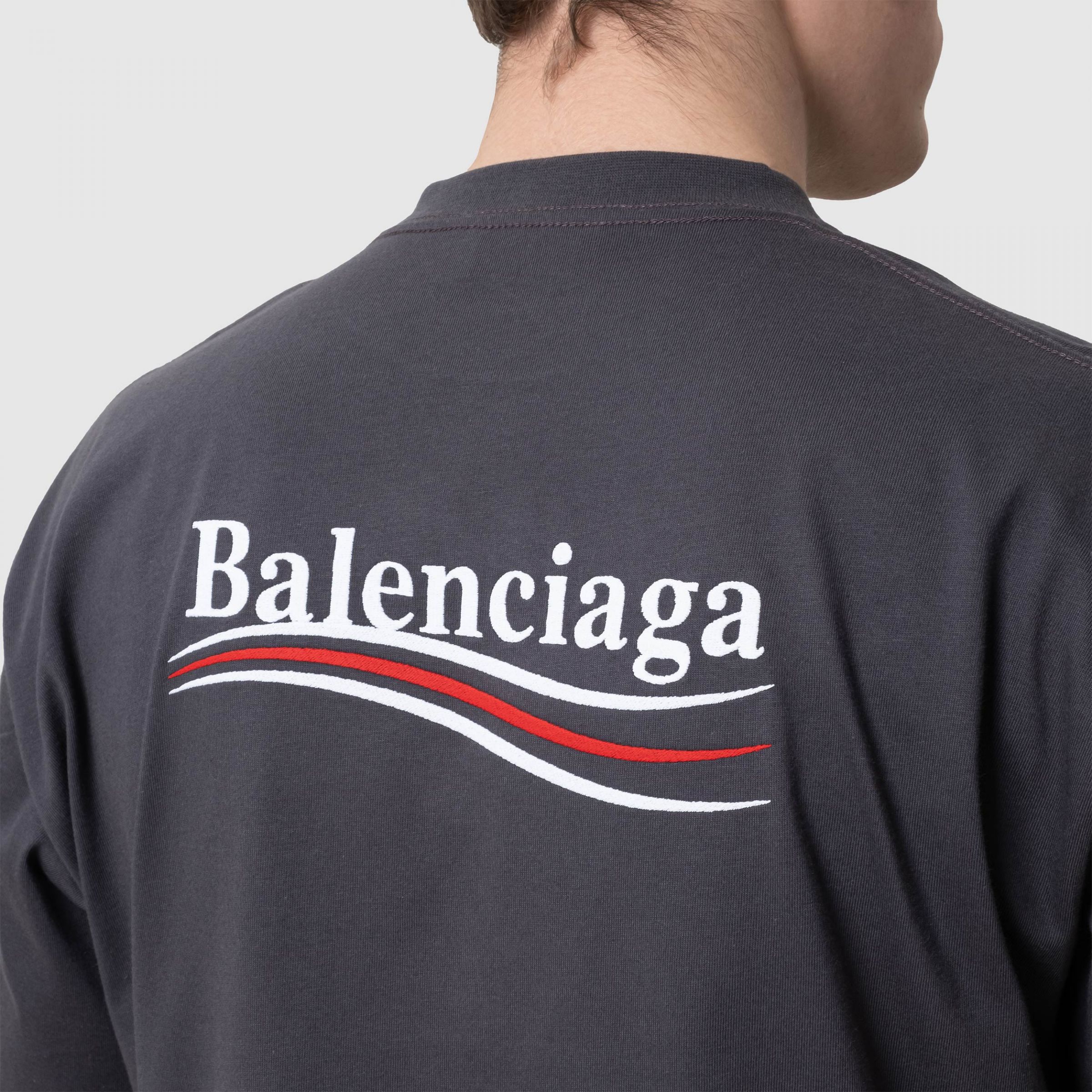 Футболка Balenciaga темно-серая