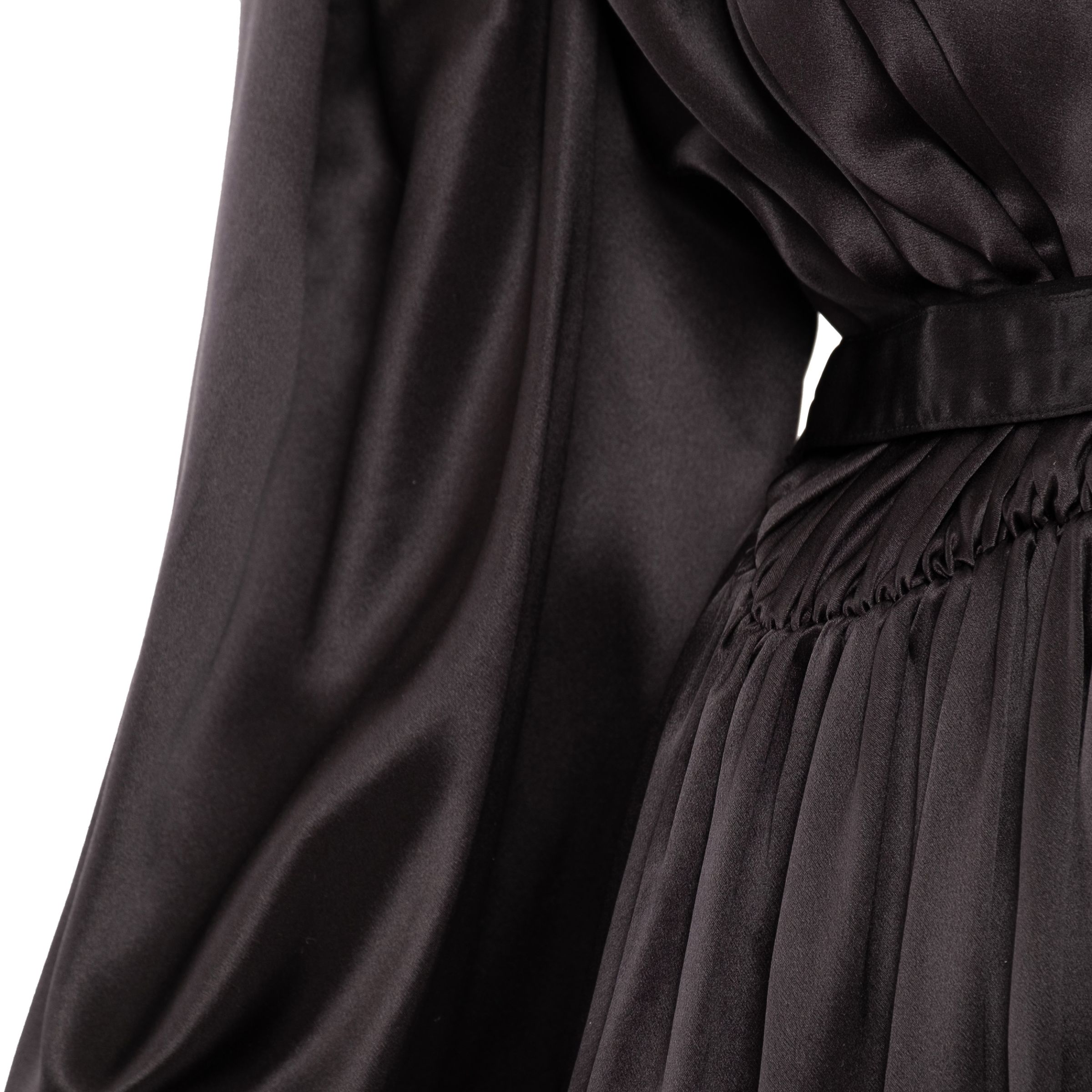 Платье Balenciaga черно-коричневое