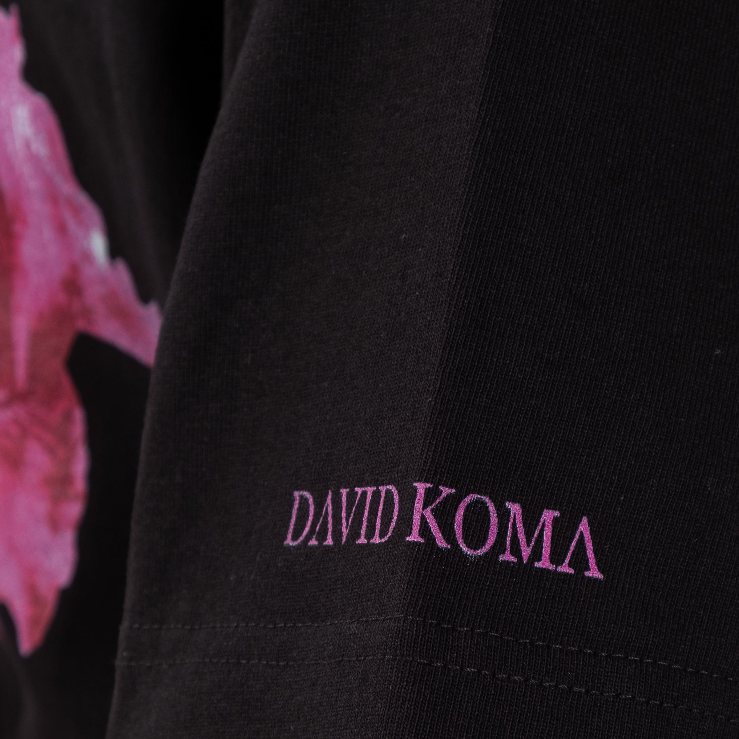 Футболка David Koma черная