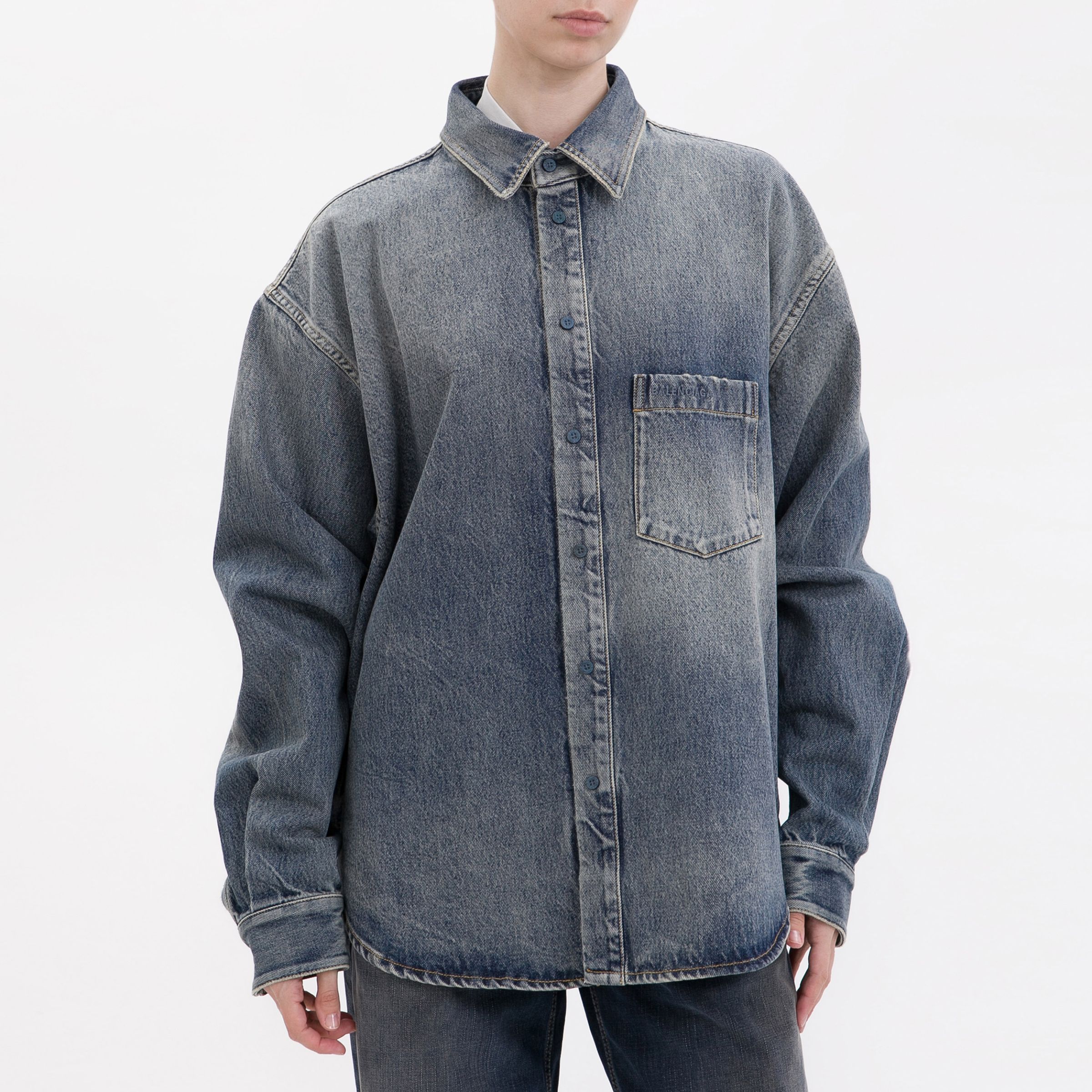 Рубашка Balenciaga джинсовая