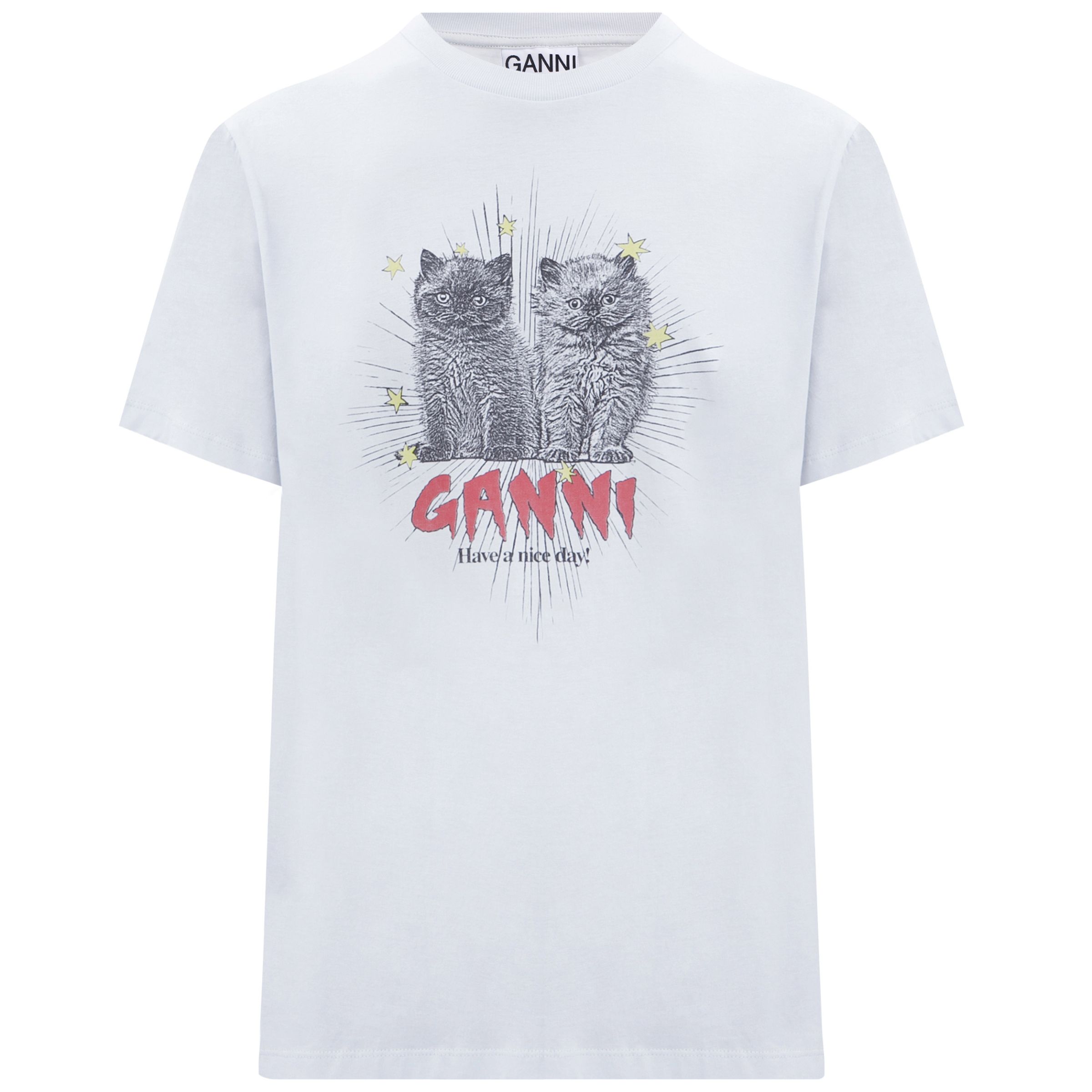 Футболка Ganni голубая