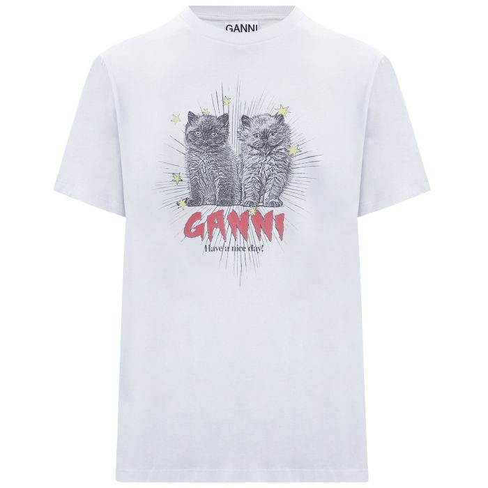 Футболка Ganni голубая