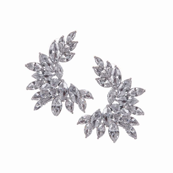 Серьги-манжеты с кристаллами