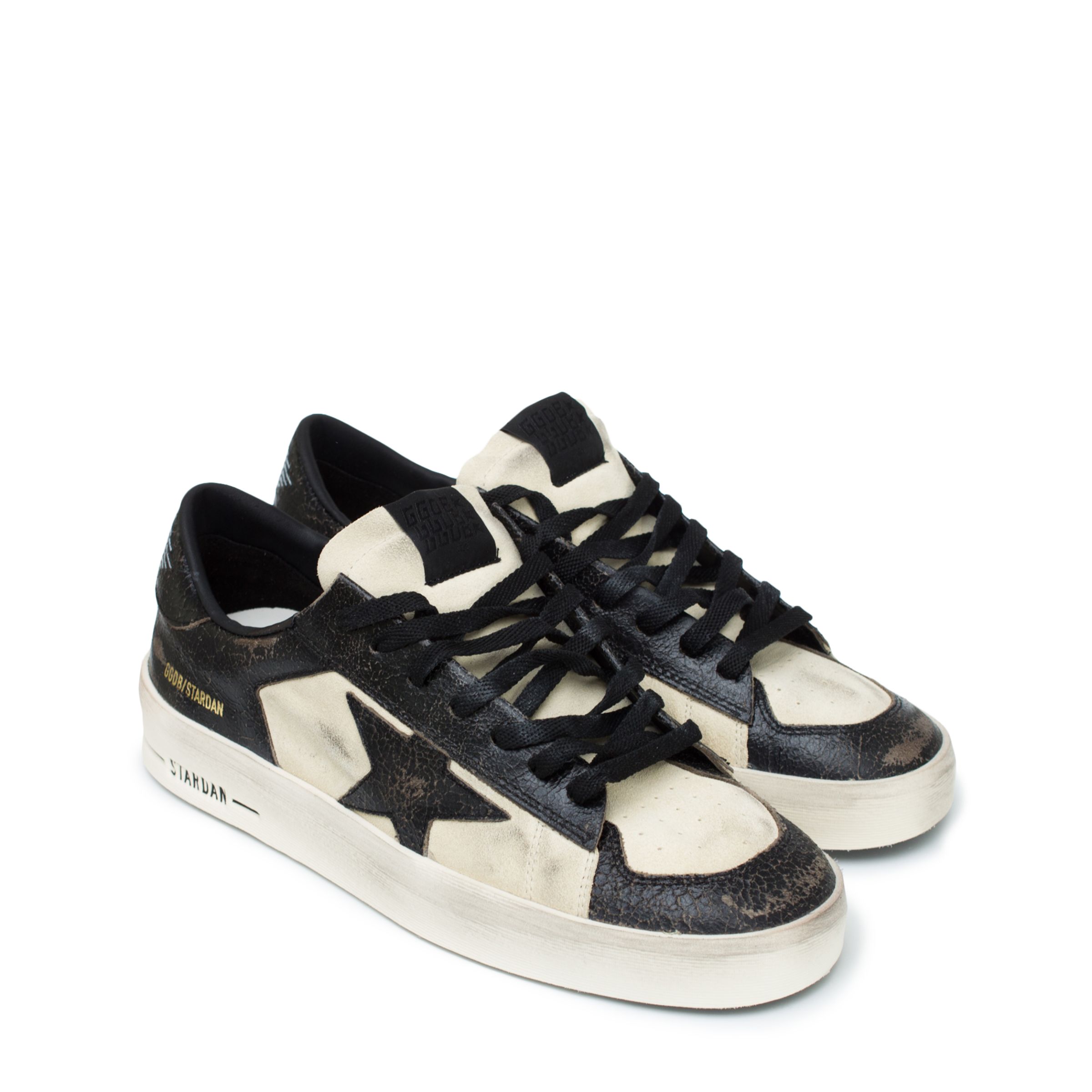 Кроссовки Golden Goose Stardan чёрно-белые