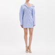 Асимметричное платье-рубашка Jacquemus голубое