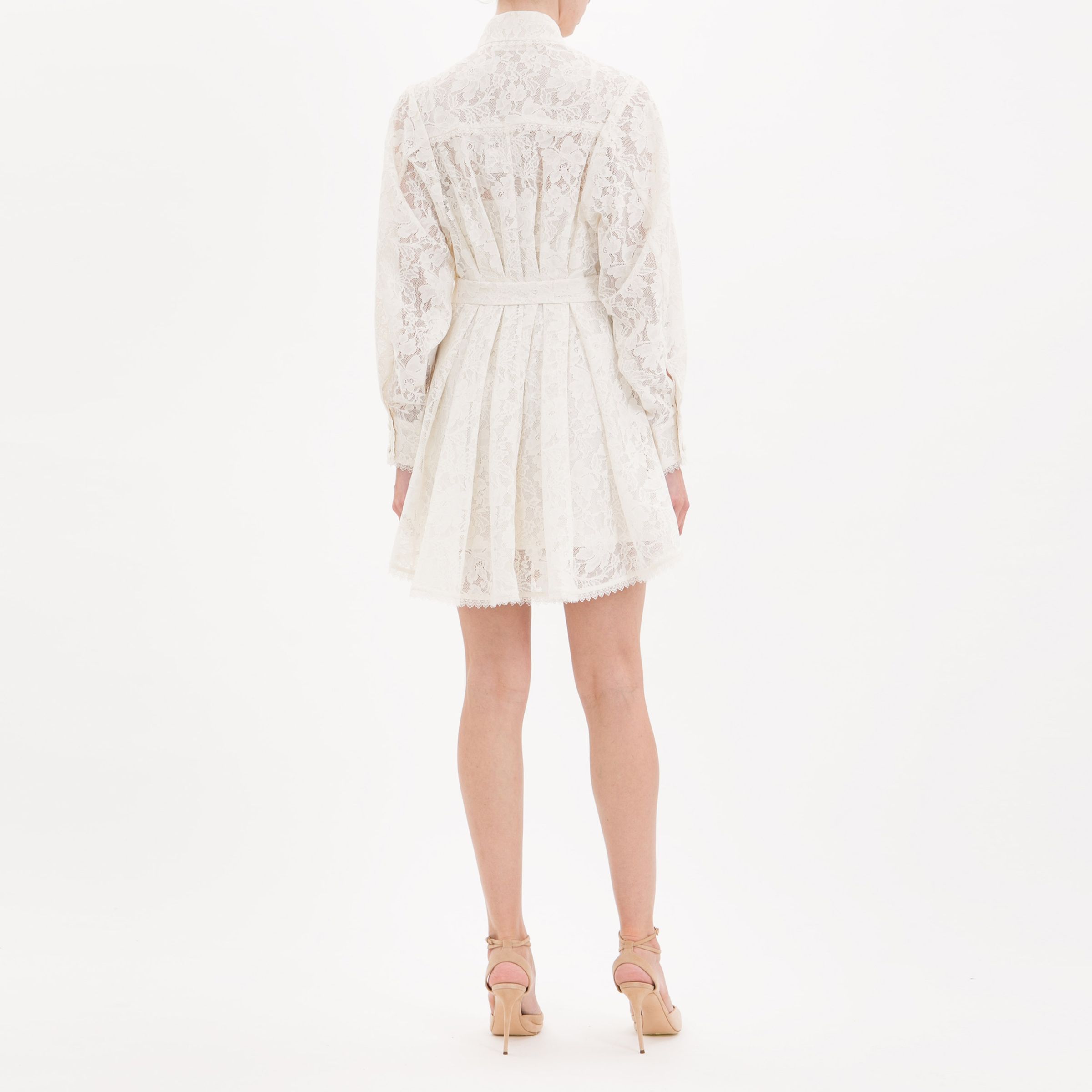 Платье-рубашка Zimmermann молочное