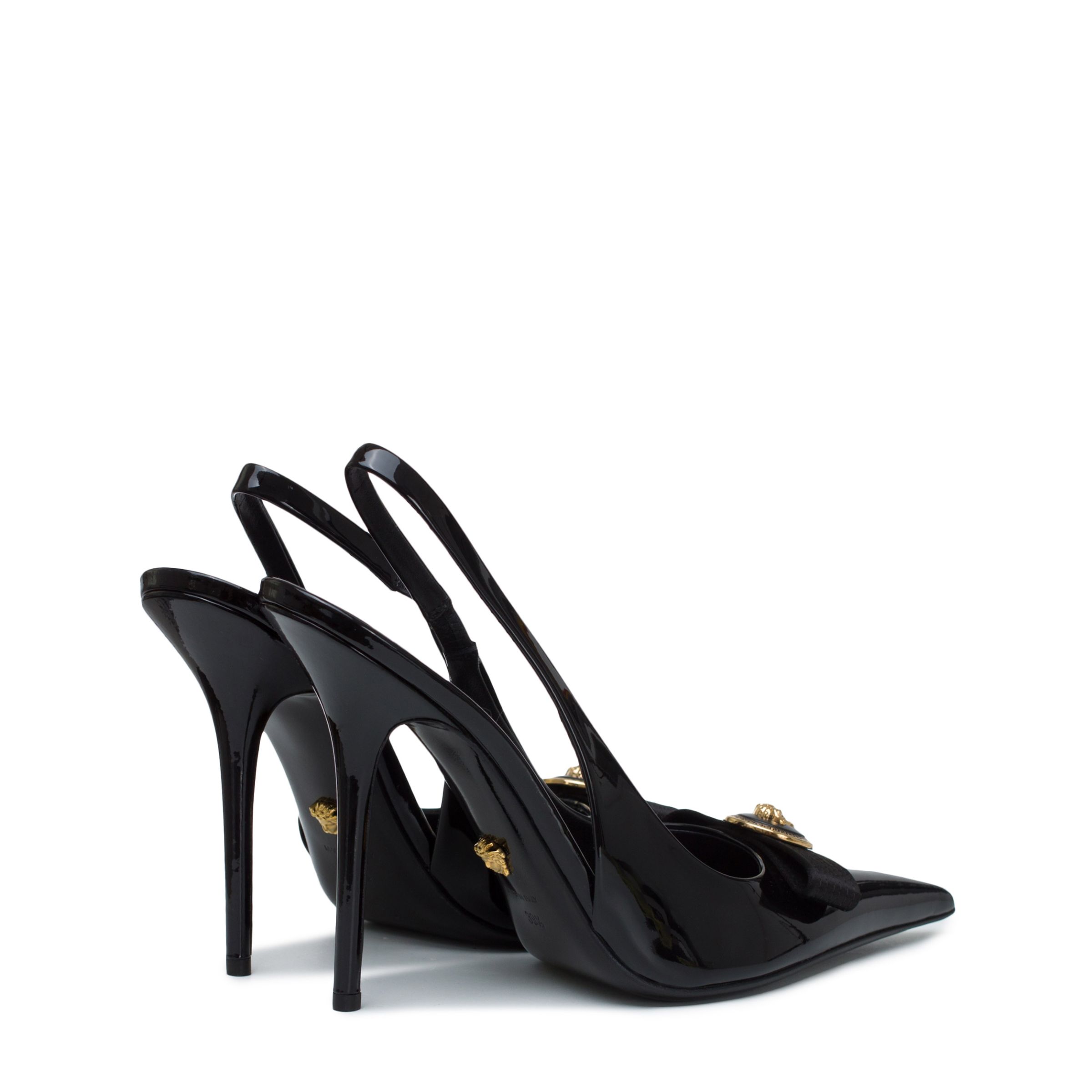 Туфлі-човники Versace Gianni Ribbon чорні