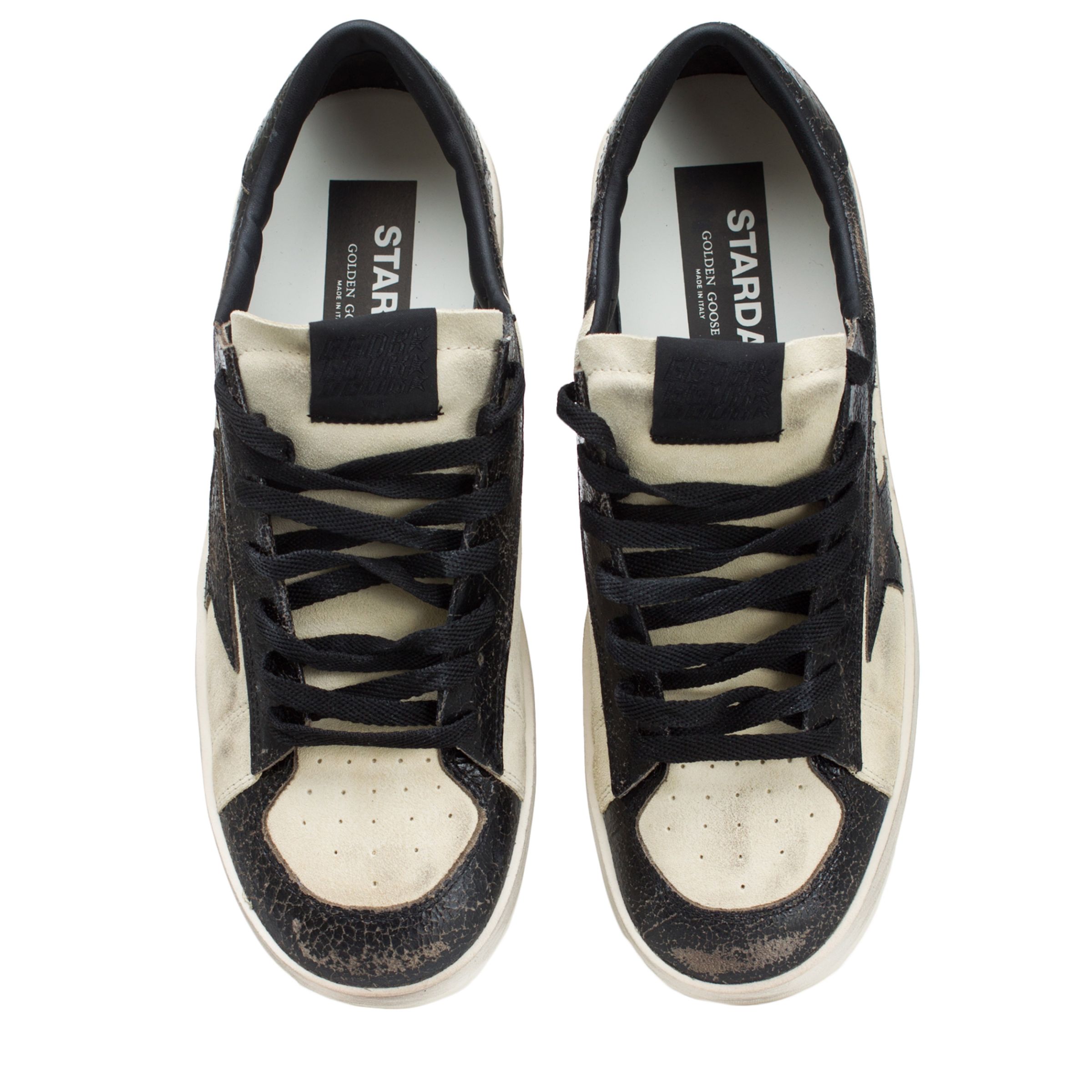 Кроссовки Golden Goose Stardan чёрно-белые