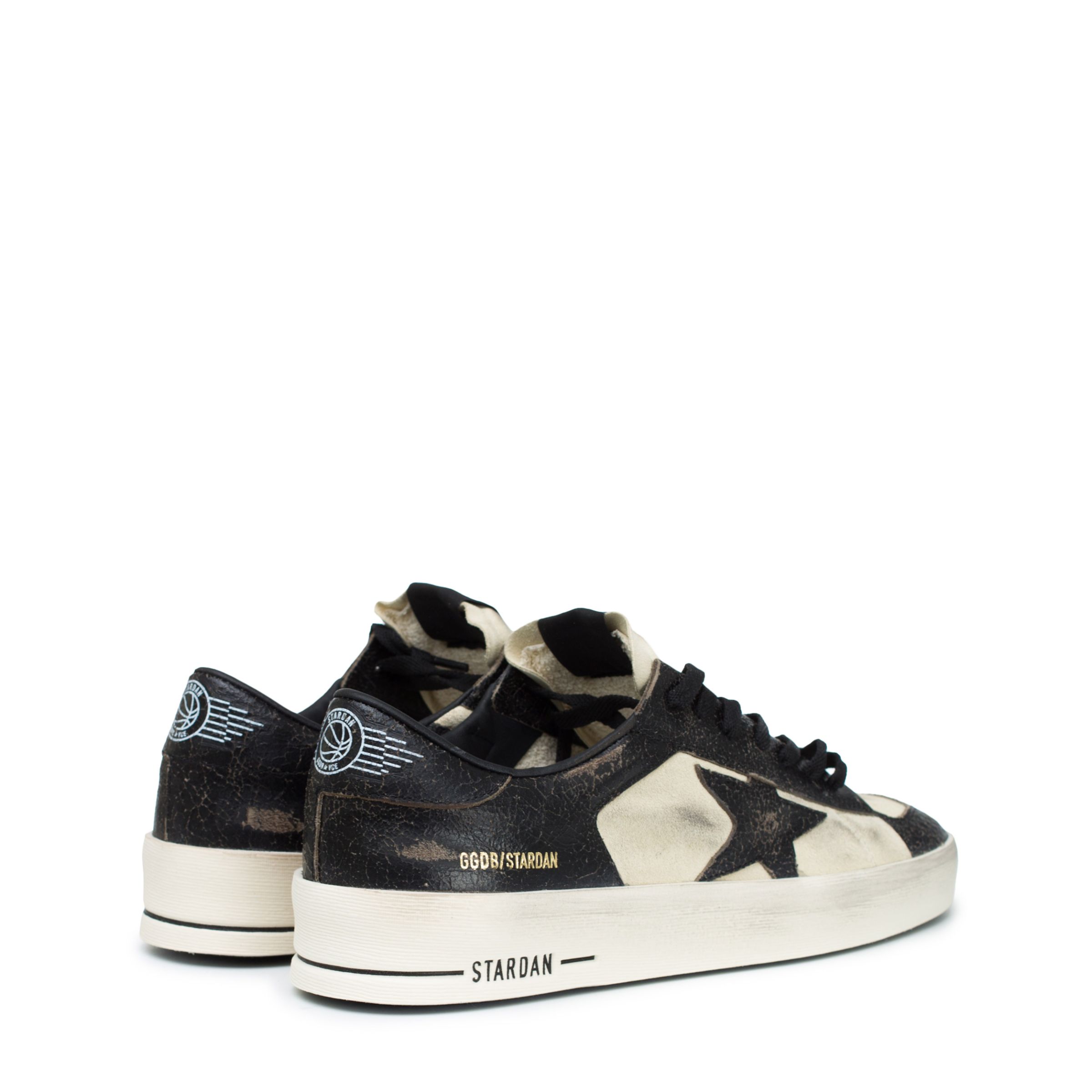 Кроссовки Golden Goose Stardan чёрно-белые
