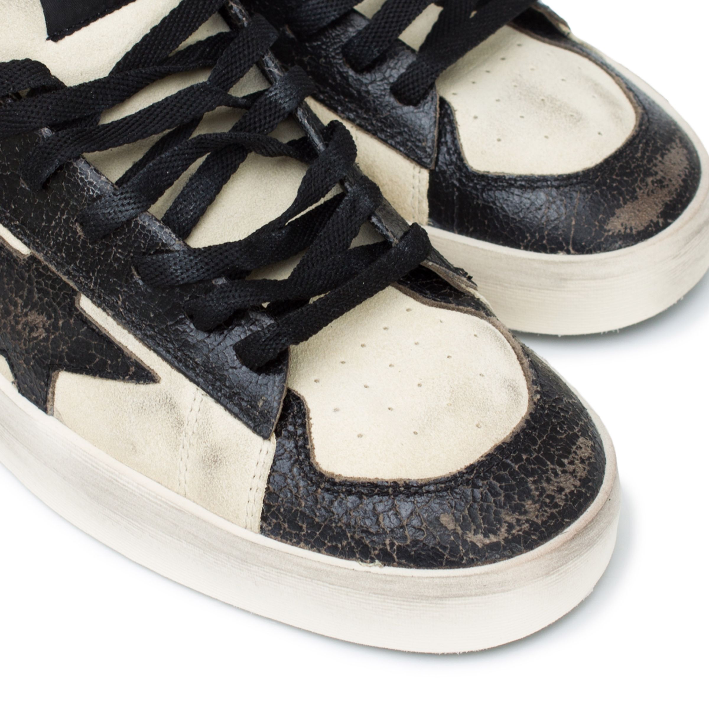 Кроссовки Golden Goose Stardan чёрно-белые