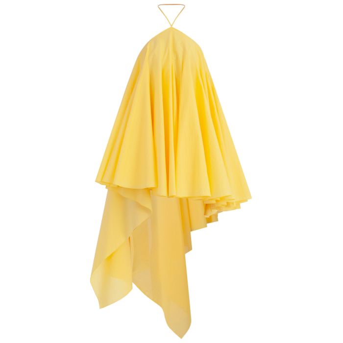 Асимметричное платье-трапеция