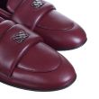 Лоферы Casadei бордовые