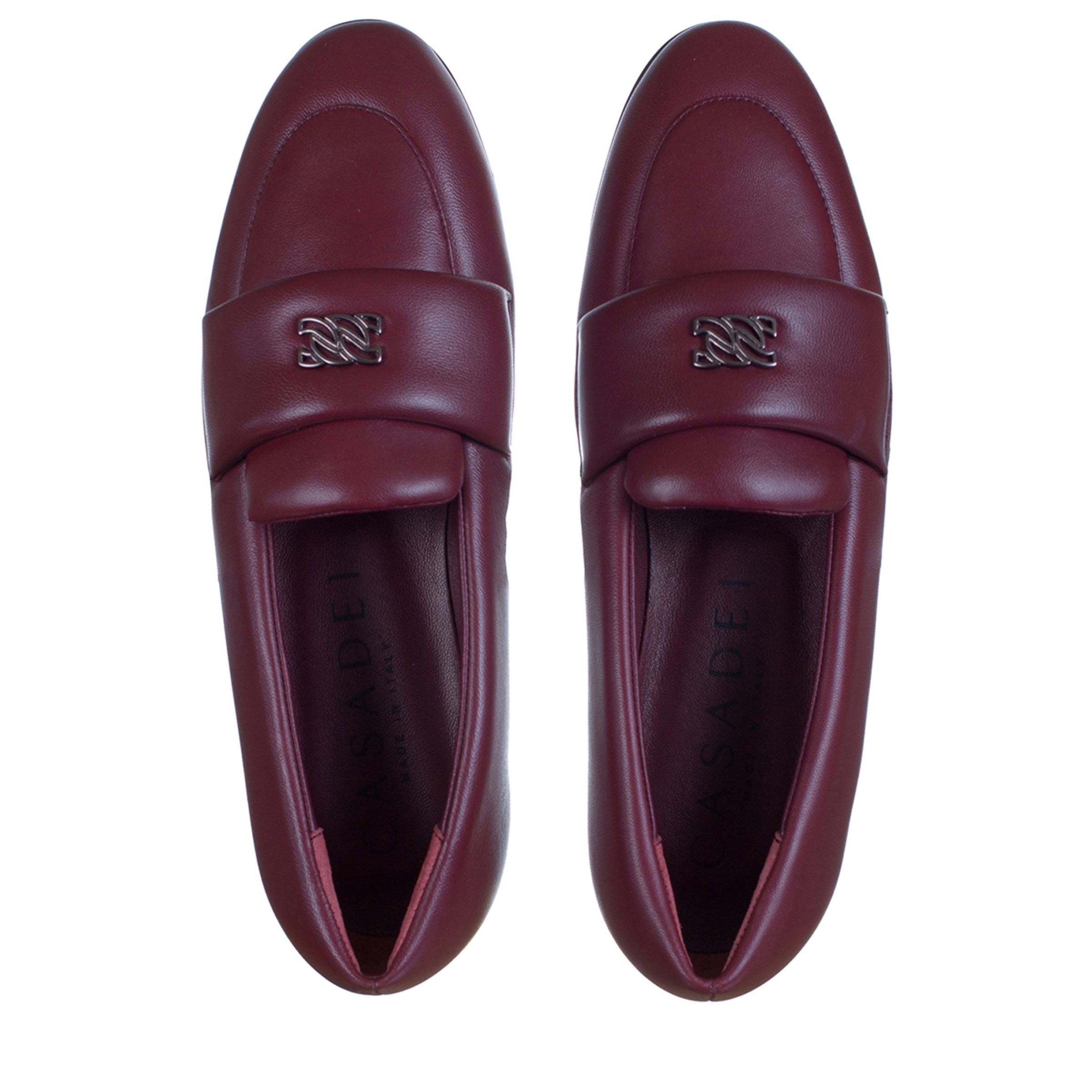 Лоферы Casadei бордовые