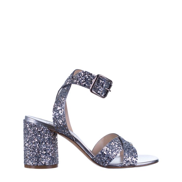 Босоножки Casadei серебристые