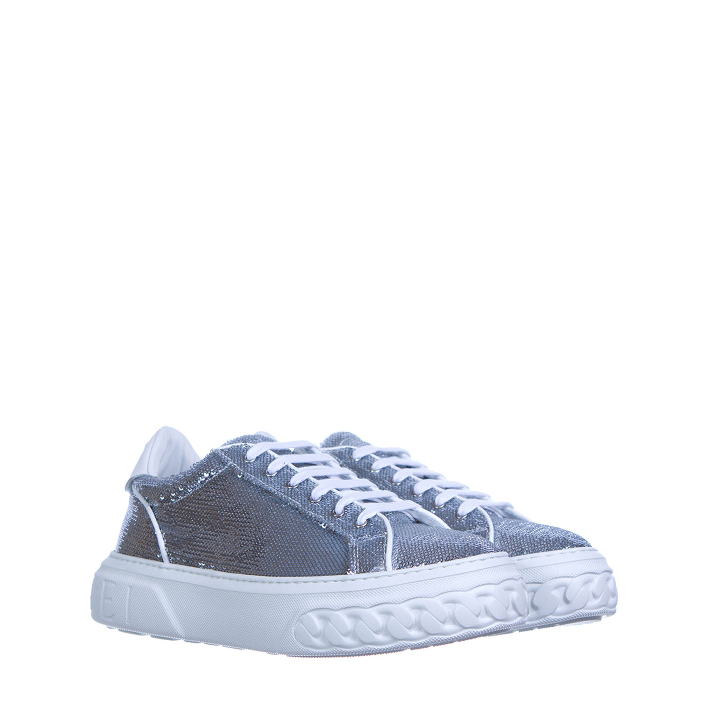 Кеды Casadei серебристые