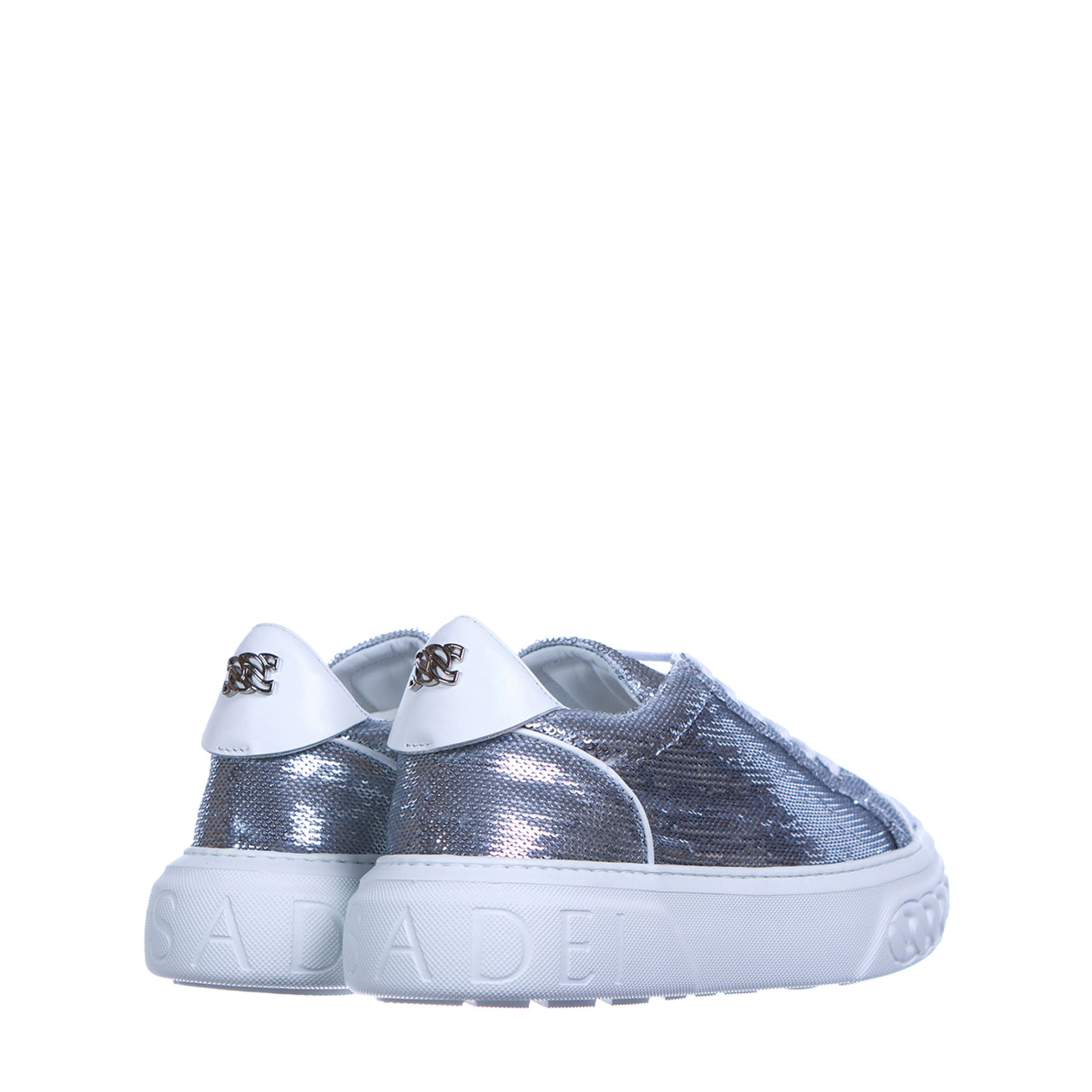 Кеды Casadei серебристые