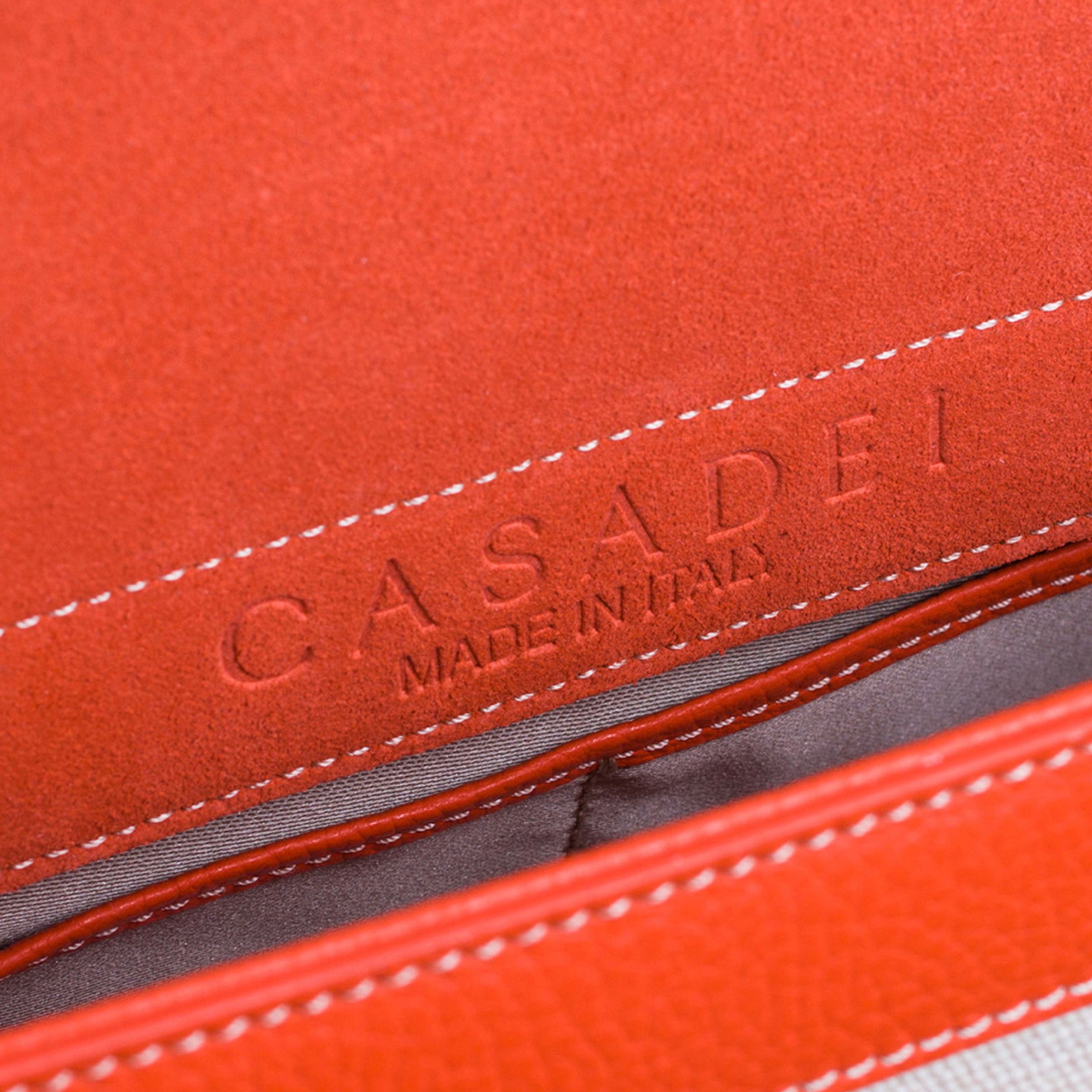 Сумка Casadei красно-серая