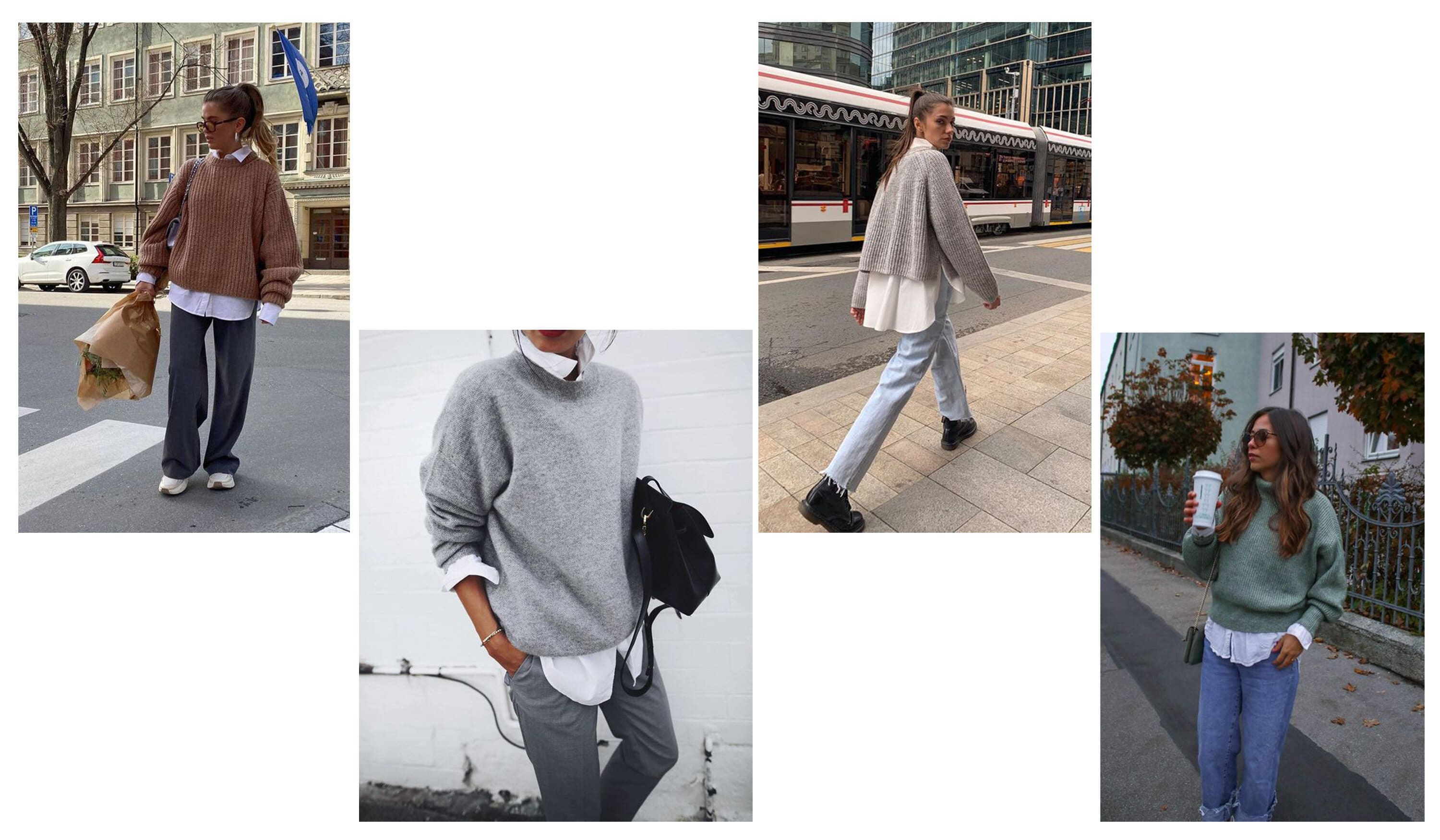 Как носить свитер-оверсайз? 5 нескучных стилевых приемов 4